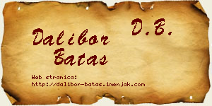 Dalibor Batas vizit kartica